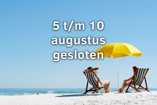 Vakantieperiode Openingstijden